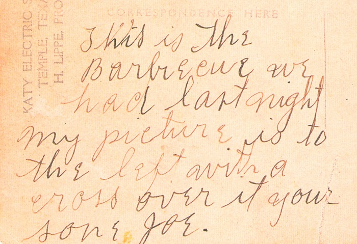 From the obverse of a photo postcard depicting the lynching of Jesse Washington. Wikimedia Commons